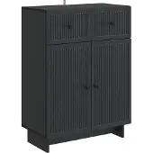 vidaXL Buffet noir 66 x 34,5 x 90 cm en aggloméré