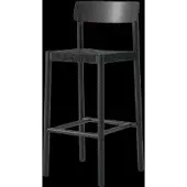 &tradition Betty TK15 Chaise de Bar Black | Black webbing