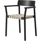 &tradition Betty TK9 Fauteuil Black - Natural Linen