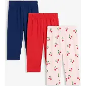 Bonprix Lot de 3 leggings corsaire en coton extensible