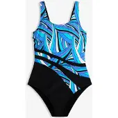 Bonprix Maillot 1 pièce sculptant, maintien modéré