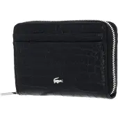 Lacoste Cuir porte-monnaie Zip Coin Wallet Noir