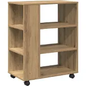 vidaXL Armoire roulante chêne artisanal 60x35x75 cm bois d'ingénierie