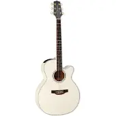 Takamine GN37CE-PW Pearl White guitare électro-acoustique folk avec étui