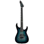 ESP E-II M-II HT Mercury Blue Burst guitare électrique avec étui