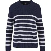 Urban Classics Pull-over bleu marine / blanc
