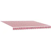 vidaXL Store extensible rouge et blanc 400 x 350 cm
