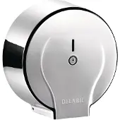 Delabie -Distributeur de papier WC moyen modèle acier 10 10 inox 304 poli brillant fixation cachée Réf : 2911