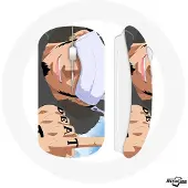 MANIACASE Souris Sans Fil - - Trafalgar Law - Compatible Mac et PC - Clé USB incluse - Blanc