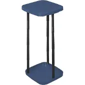 PLAST TEAM Support pour sacs à ordures ECO, avec couvercle, bleu foncé, Poubelle, Bleu