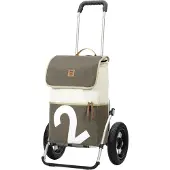 Andersen Shopper Valisette olive / blanc cassé