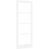 vidaXL Porte d'intérieur ORKDAL, apprêtée en blanc, 83 x 211 cm