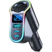 JOYROOM Chargeur rapide pour voiture 4in1 USB-A QC3.0 / 2xUSB-C PD 150W noir (JR-CL21)