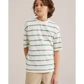 We fashion T-Shirt camel / beige clair / vert foncé