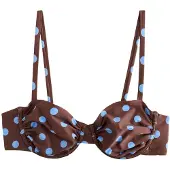 Next Hauts de bikini bleu-gris / chocolat