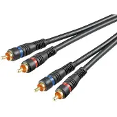 Pro Câble de connexion stéréo 2 x cinch, double blindage -
