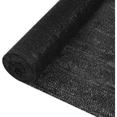 vidaXL Filet brise-vue Noir 1,2x10 m PEHD 195 g/m²