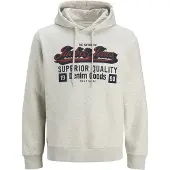 Jack & Jones Logo 2 Col Hoodie Blanc L Homme