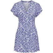 ONLY Robe-chemise 'ONLNova' bleu / blanc