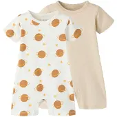 TWO SOON Pyjama mastic / caramel / orange / blanc