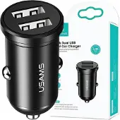 Usams ad. Sam. 2Xusb 2.4A Minichrome/Noir Cc114Tc01 (Us-Cc114)