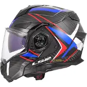 LS2 FF901 Advant X Carbon Future II casque pliable, blanc/bleu/rouge, S (55/56)