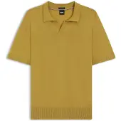 BOSS Polo en maille de laine mérinos à col Johnny
