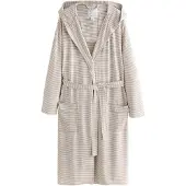 Next Robe de chambre beige foncé / blanc cassé