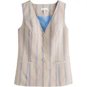 Next Gilet de costume beige / bleu clair
