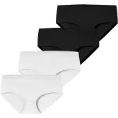 Schiesser Culotte ' Invisible Cotton ' noir / blanc