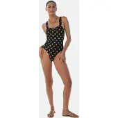 Love & roses Maillot de bain noir / blanc