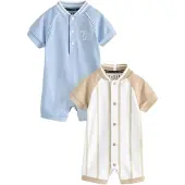 Ted Baker Barboteuse / body beige / bleu clair / blanc