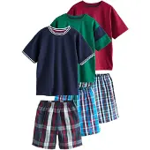 Next Pyjama bleu marine / émeraude / bourgogne / blanc