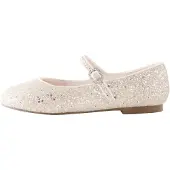 Next Ballerines rouge / argent / transparent / blanc cassé