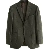 Next Veste de costume kaki / vert foncé