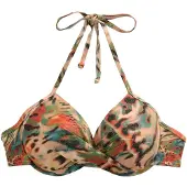 Next Hauts de bikini bleu cyan / orange / poudre / noir
