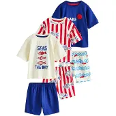Next Pyjama azur / bleu foncé / rouge / blanc