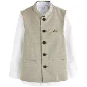 Next Gilet beige chiné / blanc