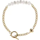 IZIA Bracelet or / blanc perle