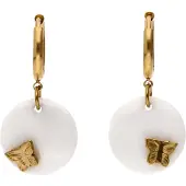 IZIA Boucles d'oreilles or / blanc