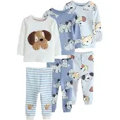 Next Pyjama bleu clair / noisette / blanc