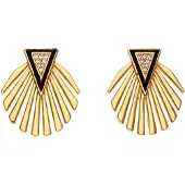 IZIA Boucles d'oreilles or / noir