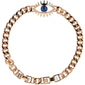 IZIA Bracelet bleu / or rose