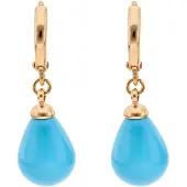 GRASSLAND Boucles d'oreilles bleu / or rose