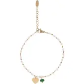 IZIA Bracelet or / vert / rose