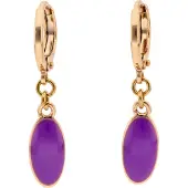 IZIA Boucles d'oreilles or / pourpre