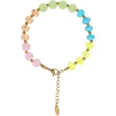 IZIA Bracelet or / mélange de couleurs