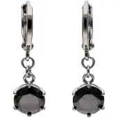 MyMo ROCKS Boucles d'oreilles noir / argent
