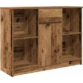 vidaXL Sideboard avec tiroir imitation vieux bois 101x35x76cm bois composite