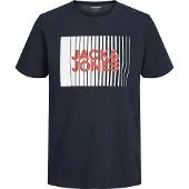 Jack & Jones Junior T-Shirt bleu / orange / blanc